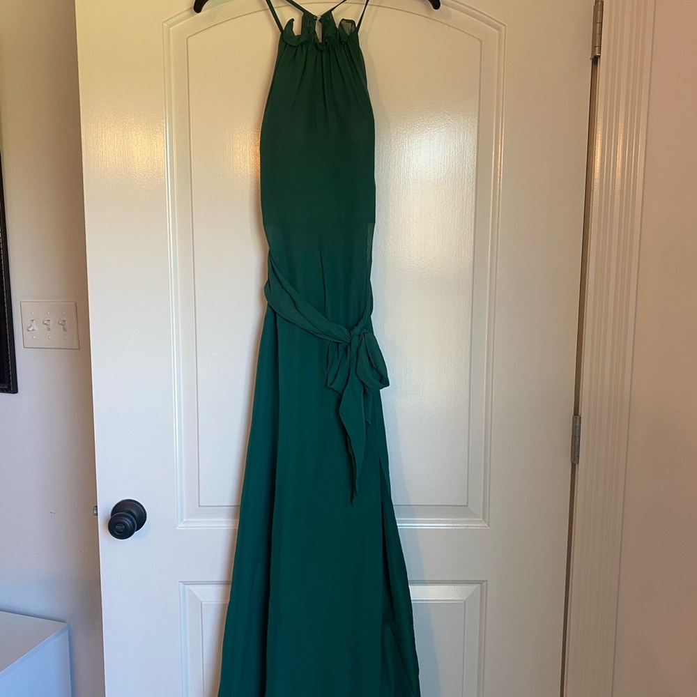JJs House Teal Halter Maxi Dress